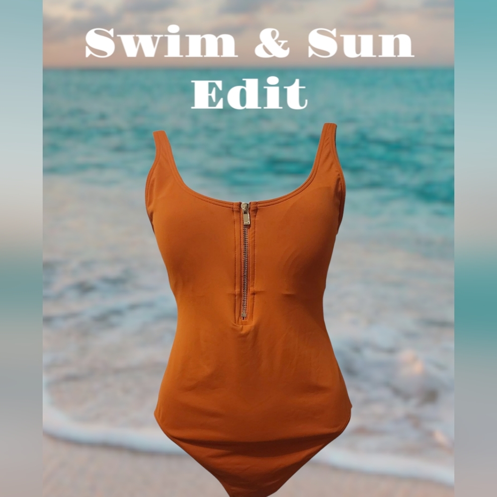 MICHAEL Michael Kors Orange One-Piece Swimsuit